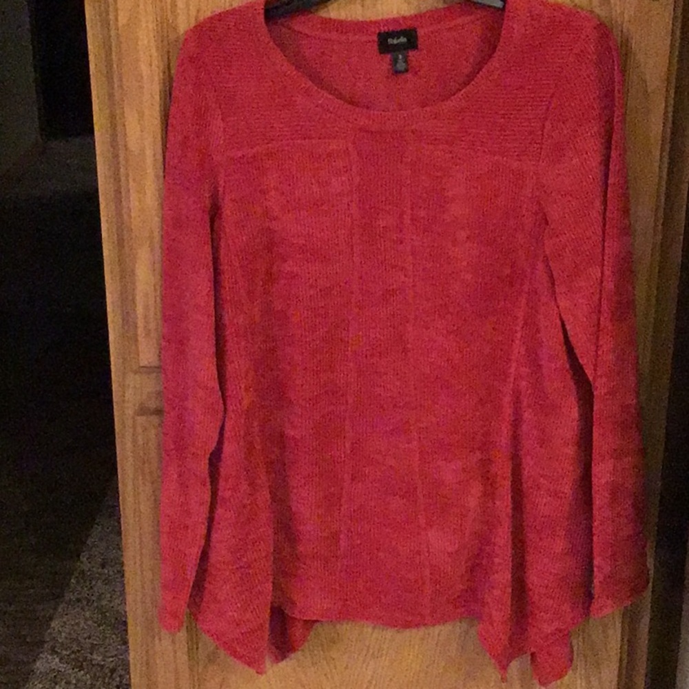 Red long sleeve sweater